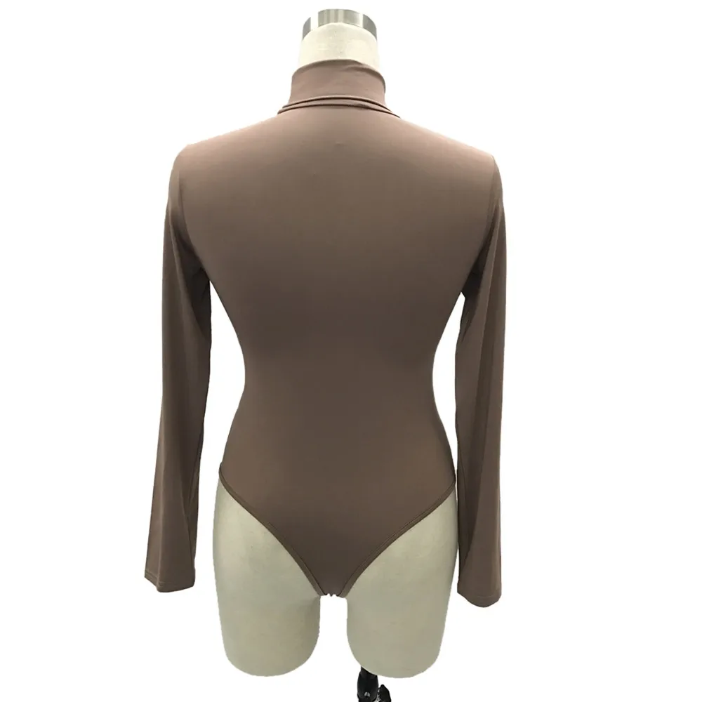 Turtle Neck Bodycon Bodysuit for Women 38 19275-4