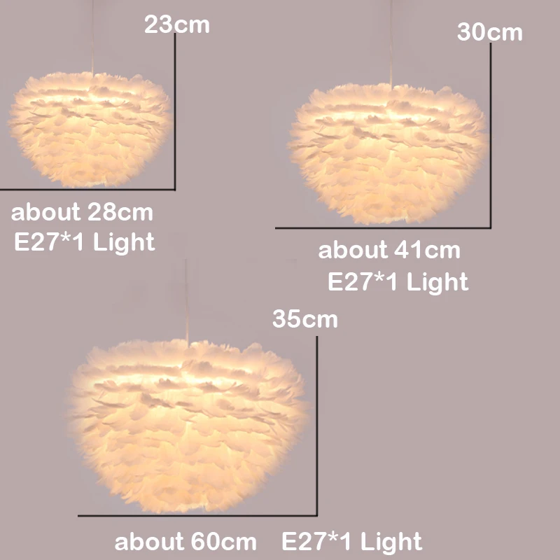 Люстра потолочная лофт,Светодиодный подвесной Рождественский светильник s E27, подвесной светильник с перьями, украшения для умного дома, потолочный светильник для дома, Ночной светильник, промышленный светильник ing