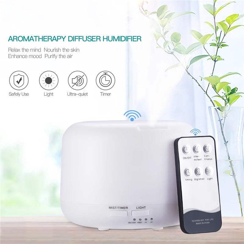 

300ML Air Aroma Humidifier Aromatherapy Essential Oil Aroma Diffuse Remote Control Diffuse Office Home Bedroom difusor de aroma
