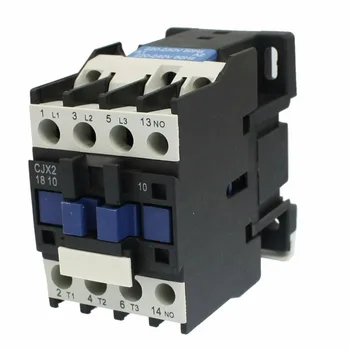 

CJX2-1810 LC1 AC Contactor 18A 3 Phase NO Coil Voltage 380V 220V 110V 36V 24V 50/60Hz Din Rail Mounted 3P+1NO Normal Open