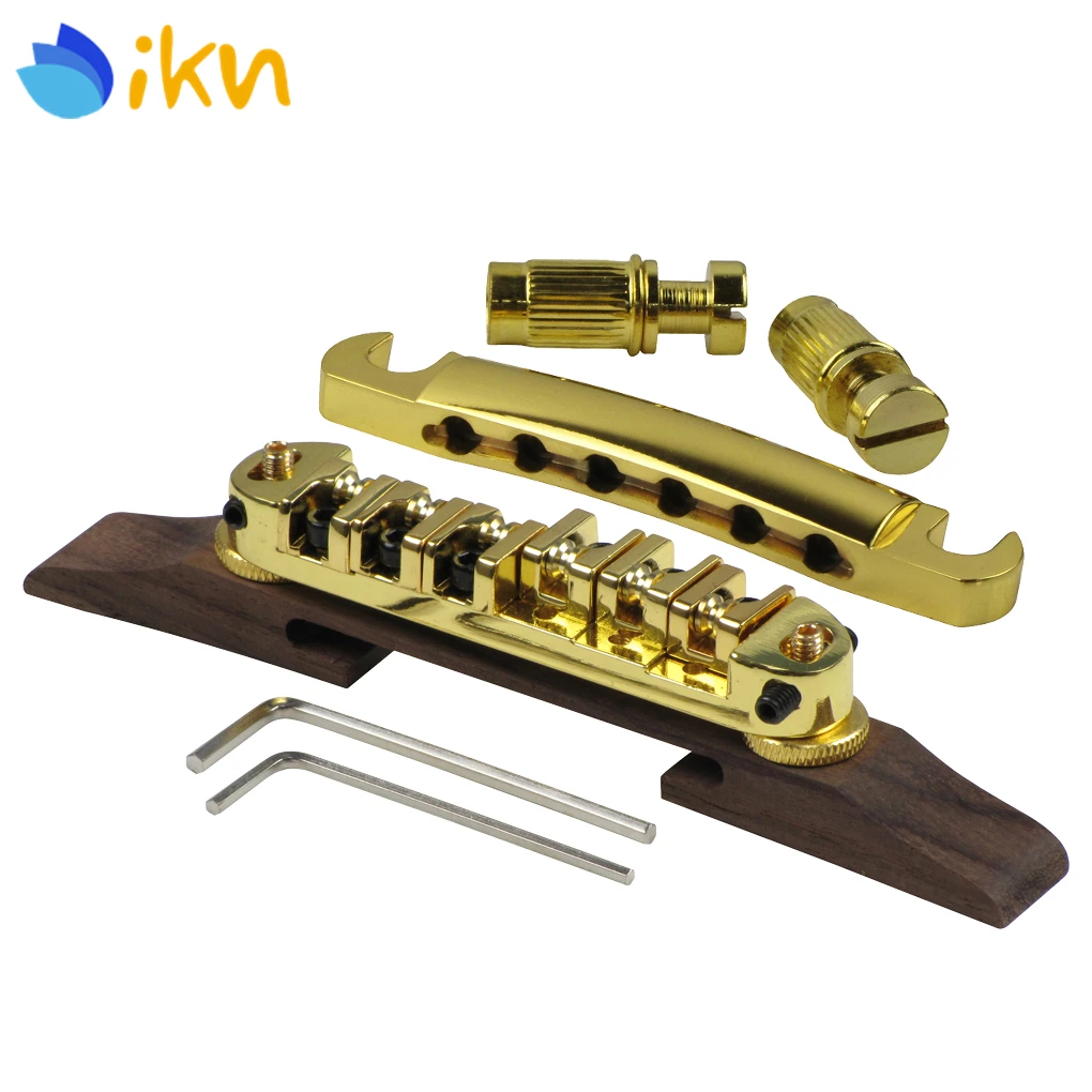 New Set of Golden Roller Saddles Archtop Jazz Guitar Bridge Rosewood