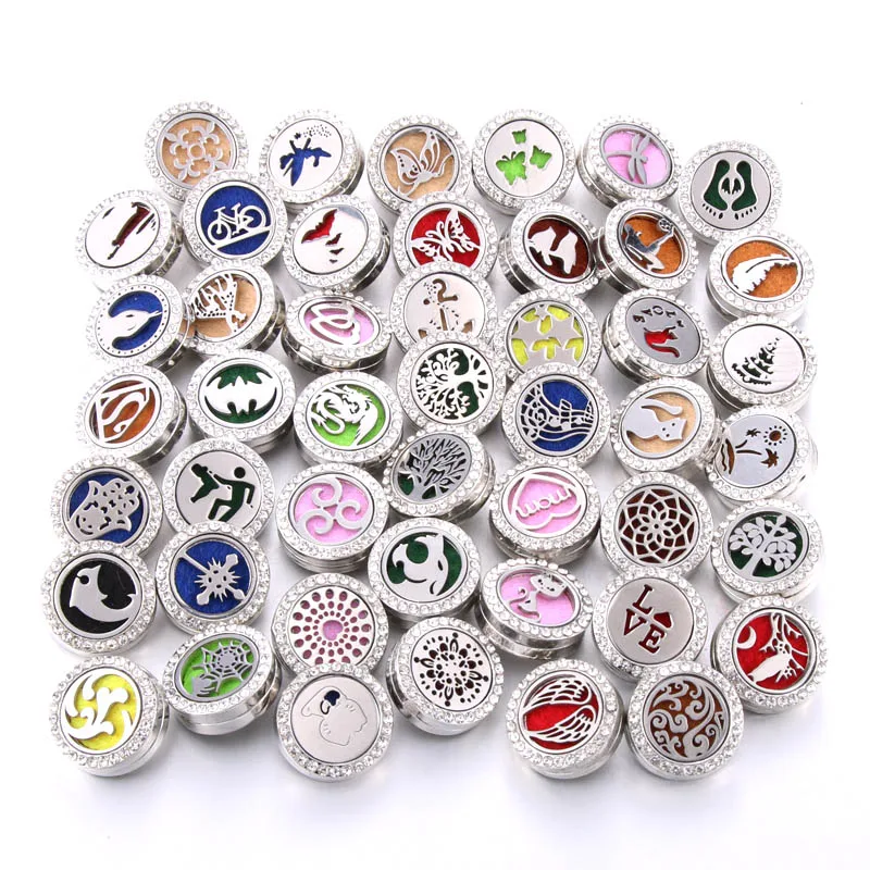 

New Aromatherapy Snap Buttons Perfume Locket Magnetic Stainless Steel Essential Oil Diffuser 18mm Snap Button Bracelet Jewelry