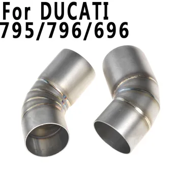

Motorcycle Exhaust Muffler Pipe Link Middle Tube For DUCATI Monster 696/695 2008-2014 796/795 2010-2014 696 796 Exhaust YO016