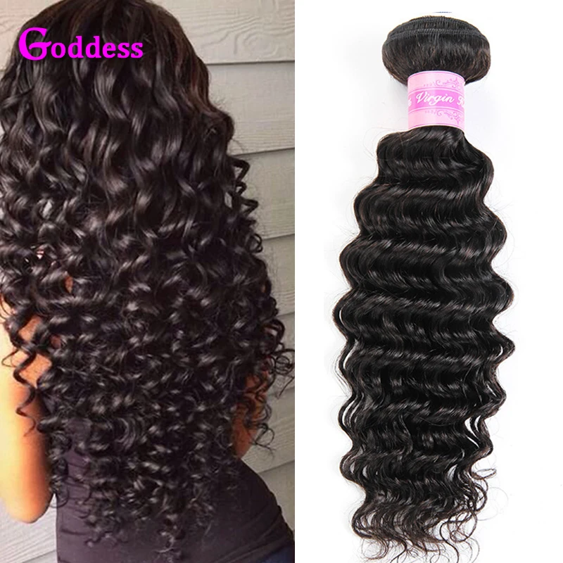 

7A Malaysian Deep Wave Virgin Hair 100% Human Hair Weave 4 Bundles Cheap Unprocessed Malaysian Curly Hair Malaysian Deep Wave