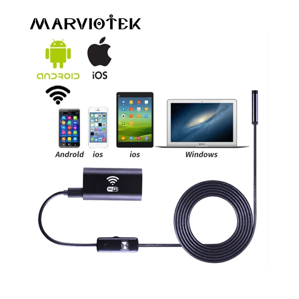 

8mm Endoscope Camera Wifi Android 720P HD Iphone Borescope Camera Endoscopio Softwire iOS Endoscope For Android IOS Endoscope