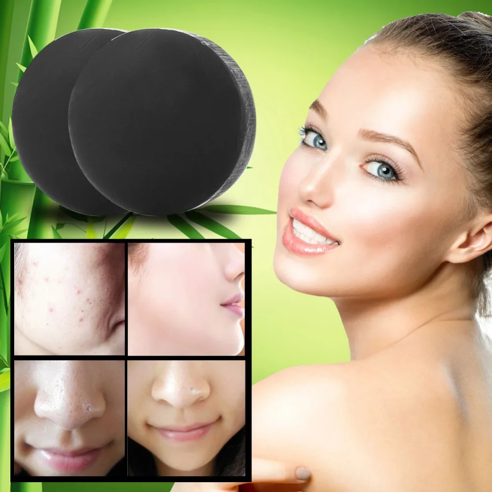 

New Activated Charcoal Crystals Handmade Soap Face Skin Whitening Soap For Remove Blackhead and Oil Control Washing New