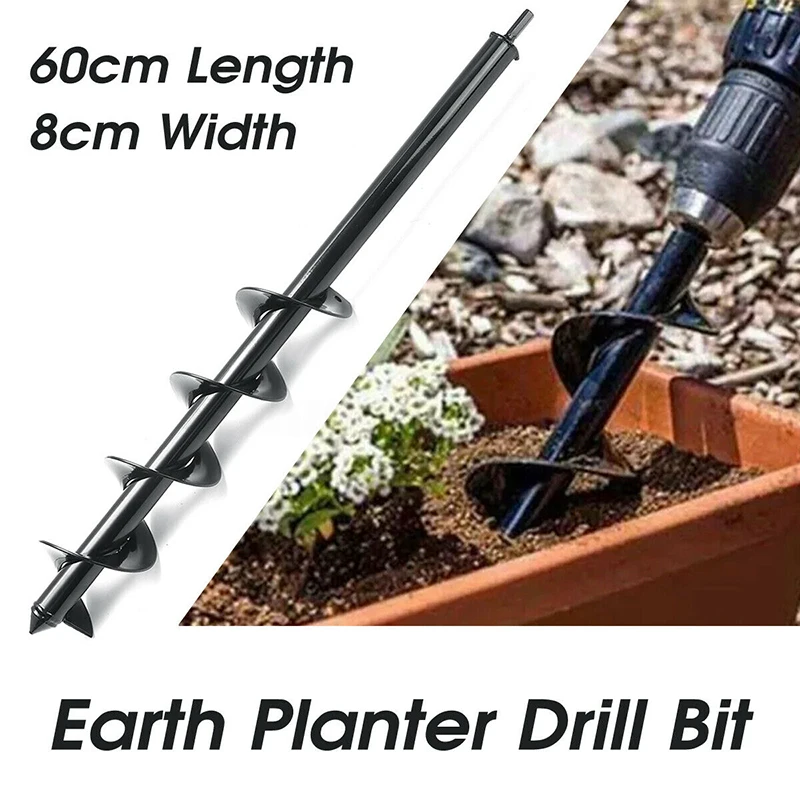 80mm Earth Auger Drill Bit Fence Borer For Garden Petrol Post Hole Digger Tool