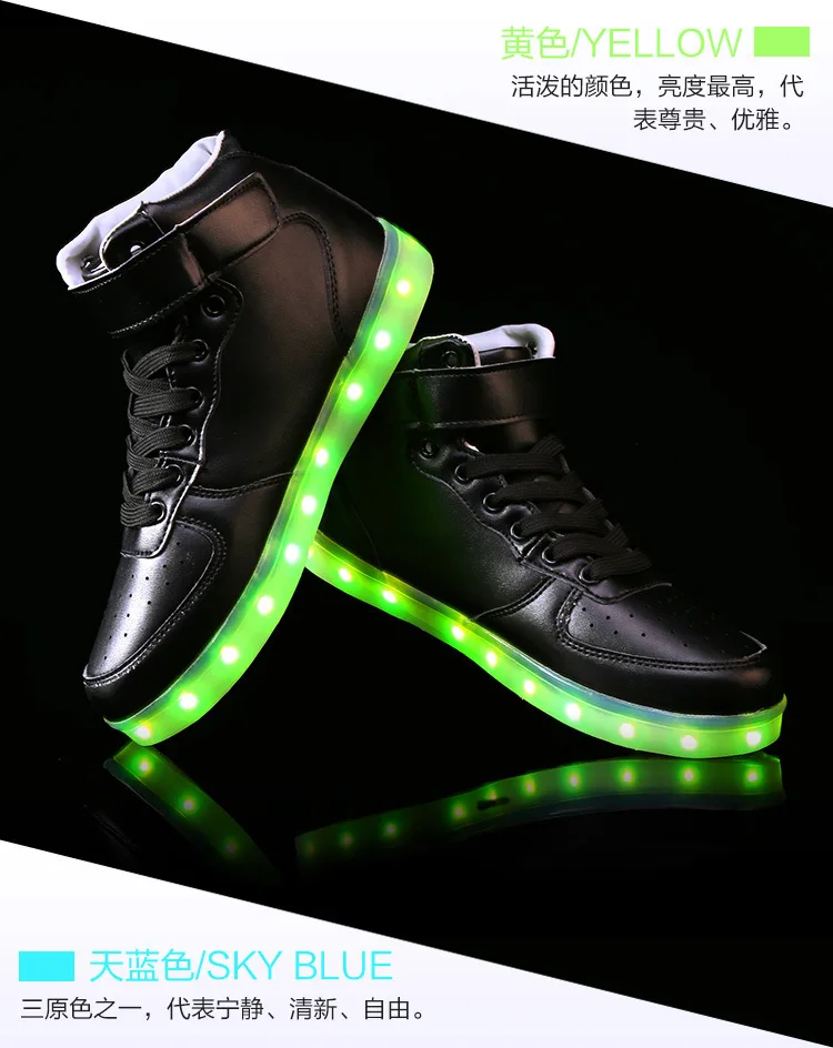 Size 25-42 USB Luminous Sneakers for Children Adult Led Shoes with Light Up Sole Kids Boys Girls Glowing Sneakers LED Slippers