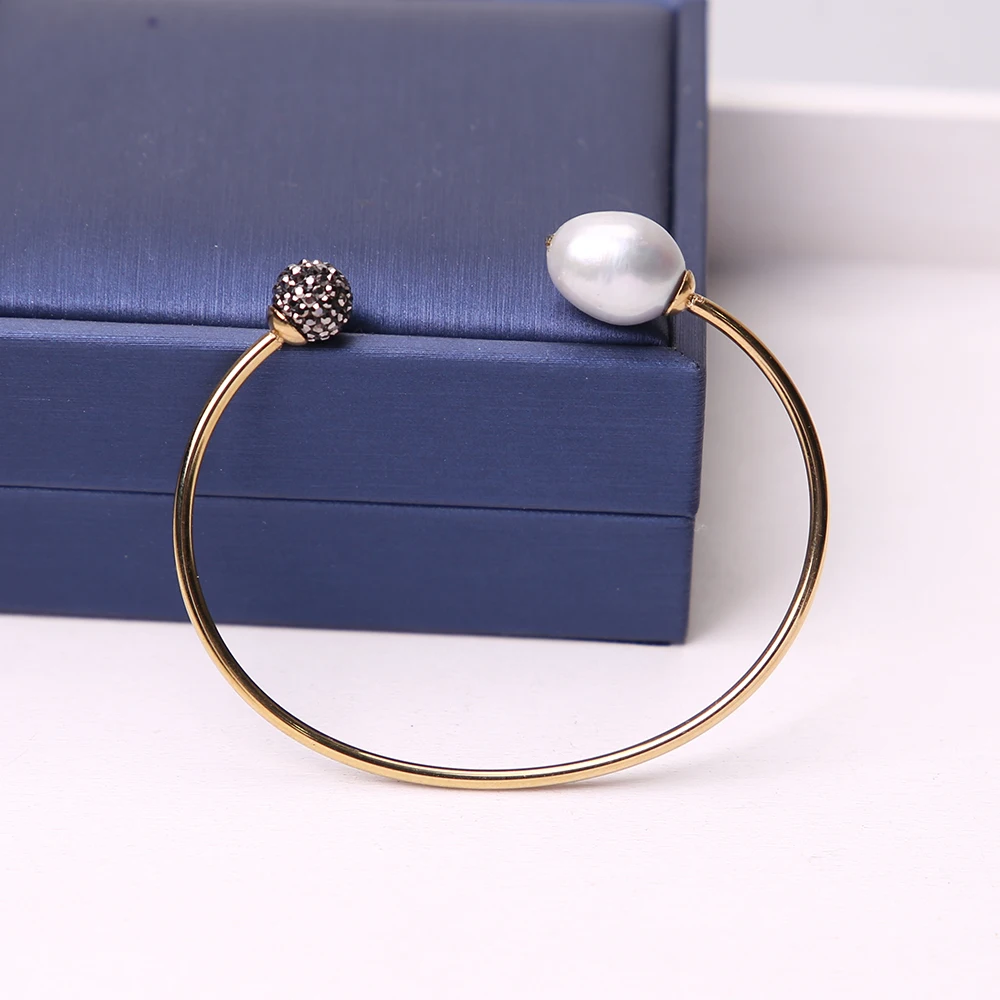 Pearl Bangle Women Stainless Steel Cuff Bangles,Girls bracelets