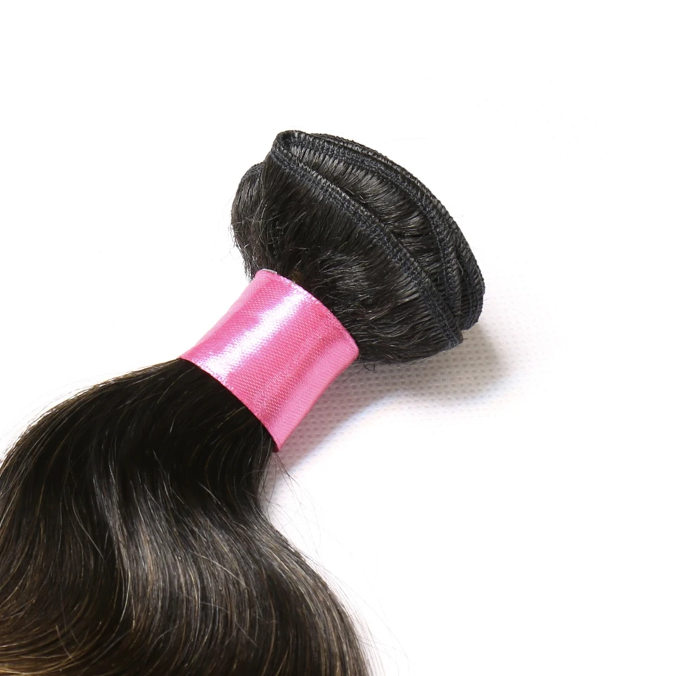 Chloe Hair Ombre Brazilian Hair Body Wave 1 Bundle 1B/30 Ombre Human Weave Bundles Brown Remy Extensions 10-26 Inch