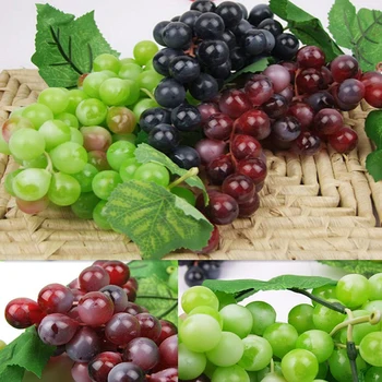 

Funny Random Color Home Decoration Beauty Coloful Simulation Soft Grape PU Simulation Squeeze Ball Stress Relief Toys Kids Gift