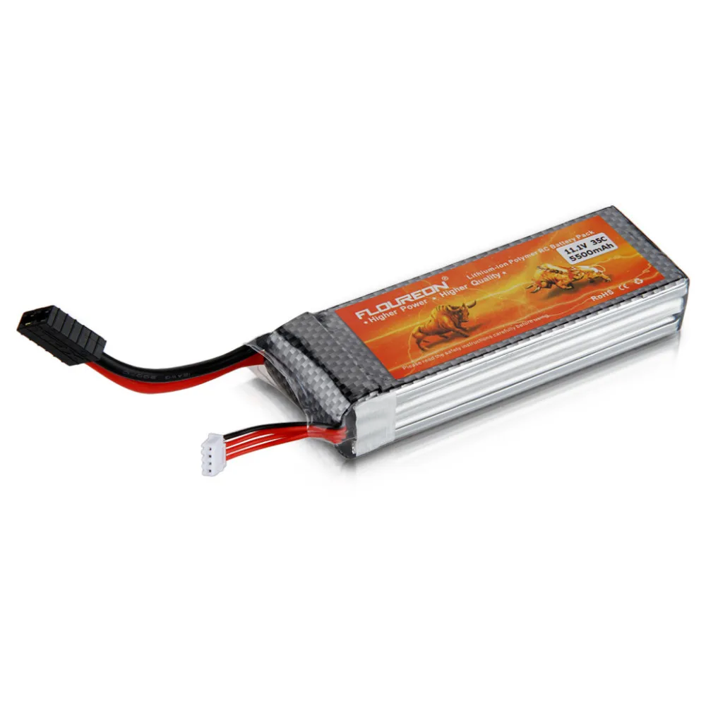 FLOUREON 11,1 V 5500mAh 35C 3S RC Lipo батарея Traxxas разъемы для вертолета RC игрушки управления литий-полимерные батареи