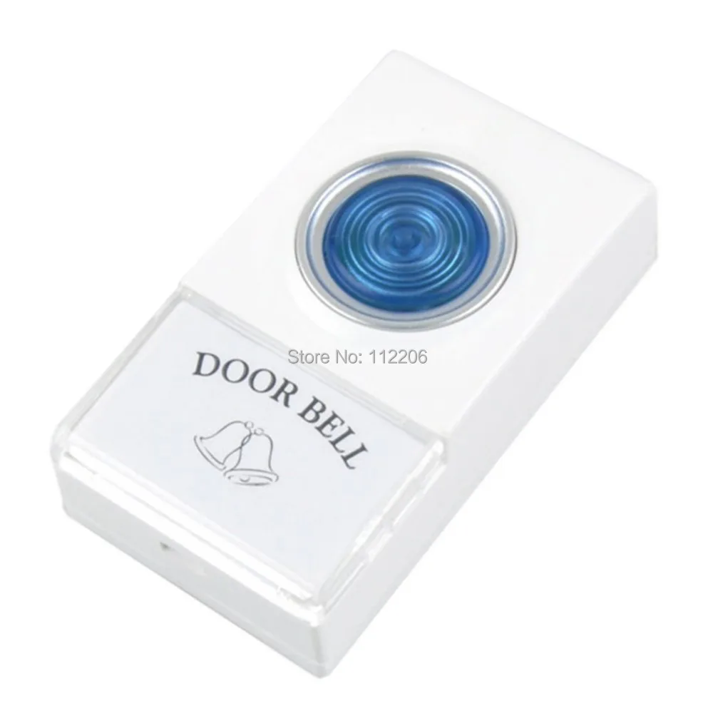 Белый беспроводной пульт дистанционного управления дверной звонок с изображением колокольчика беспроводной дверной звонок без дверной звонок на батарейках двери