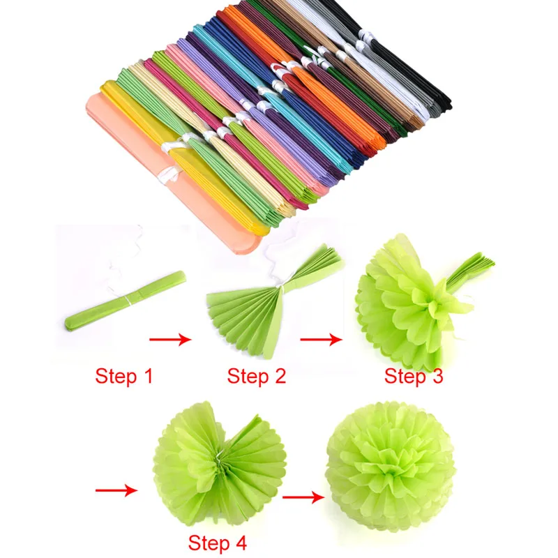 15 см (6 дюймов) папиросная бумага Pom Poms цветы шар Новогодние украшения день