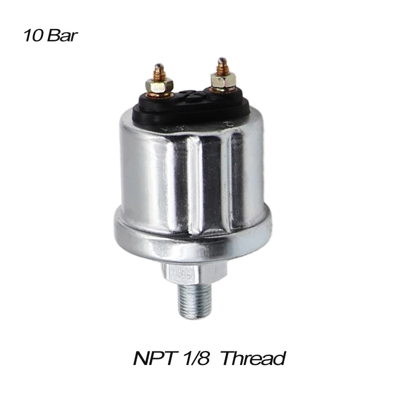 Механический датчик давления масла M10* 1 NPT-1/8 для измерения давления масла диапазон 5 бар/10 бар датчик давления - Цвет: NPT-0.125 10Bar