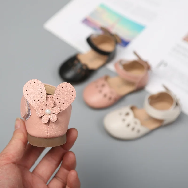 

Kawaii Flower Sandals Summer Shoes for girls PU Sweety Children Non-slip Sandals Toddler Baby Breathable Party Cutey Shoes