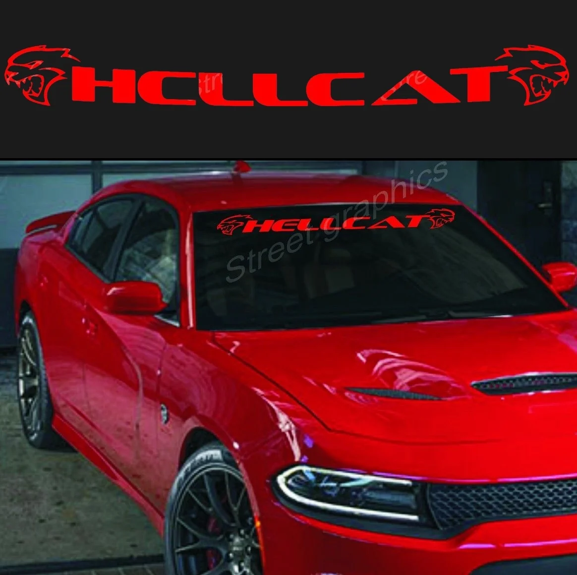 For Dodge Challenger Hellcat Windshield Vinyl Decal Sticker Charger SRT