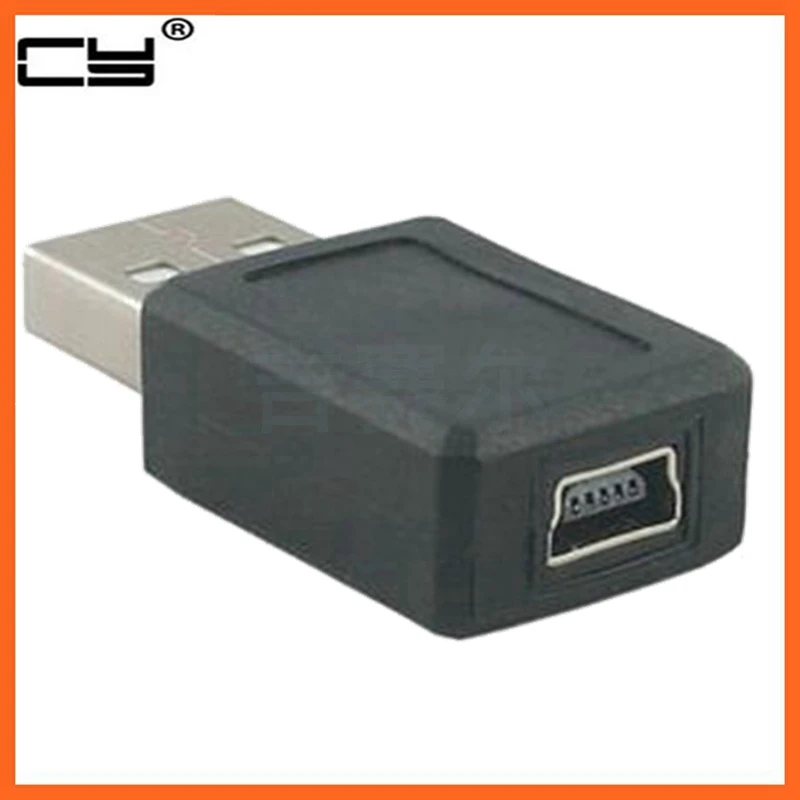 

Black USB 2.0 Type A Female to mini USB B Female Adapter Plug Converter MINI 5P USB To usb 2.0 For computer Adaptor New