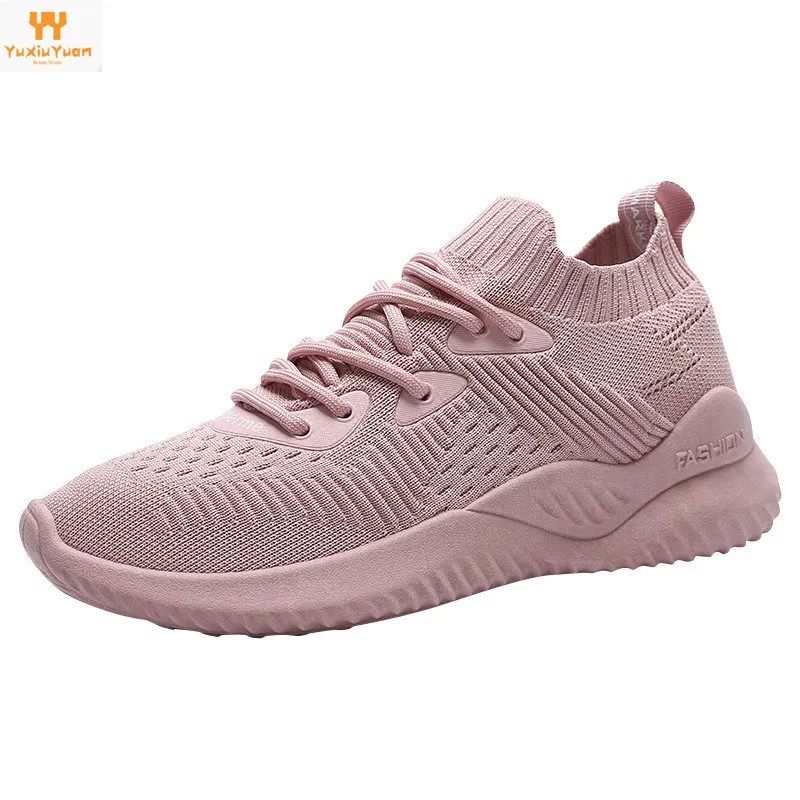 

Zapatillas Deporte Mujer Hot Sale Low Air 2019 Summer New Korean Version Of Flying Woven Breathable Sports Casual Shoes