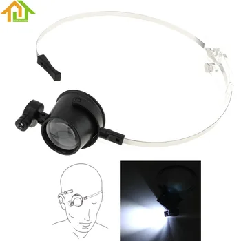 

15X ABS Repairing / Reading Adjustable Wearable Eyeless Pliers Magnifier with LED Lights