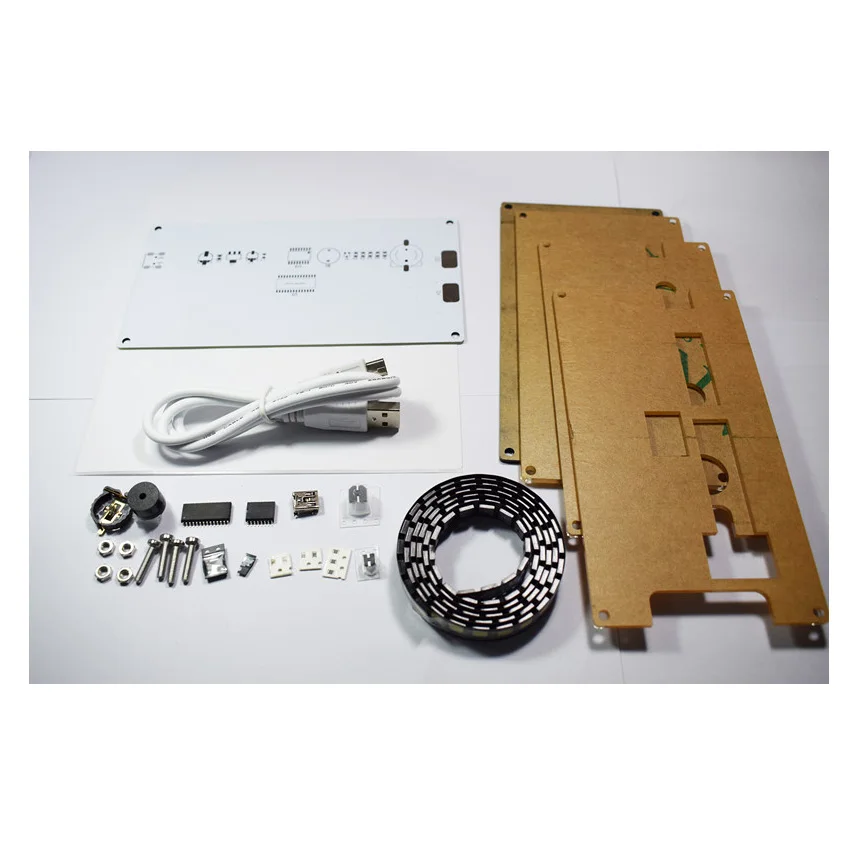 CNIKESIN DIY Kit DS3231 Регулируемый большой размер часы с решетчатым декором электронный