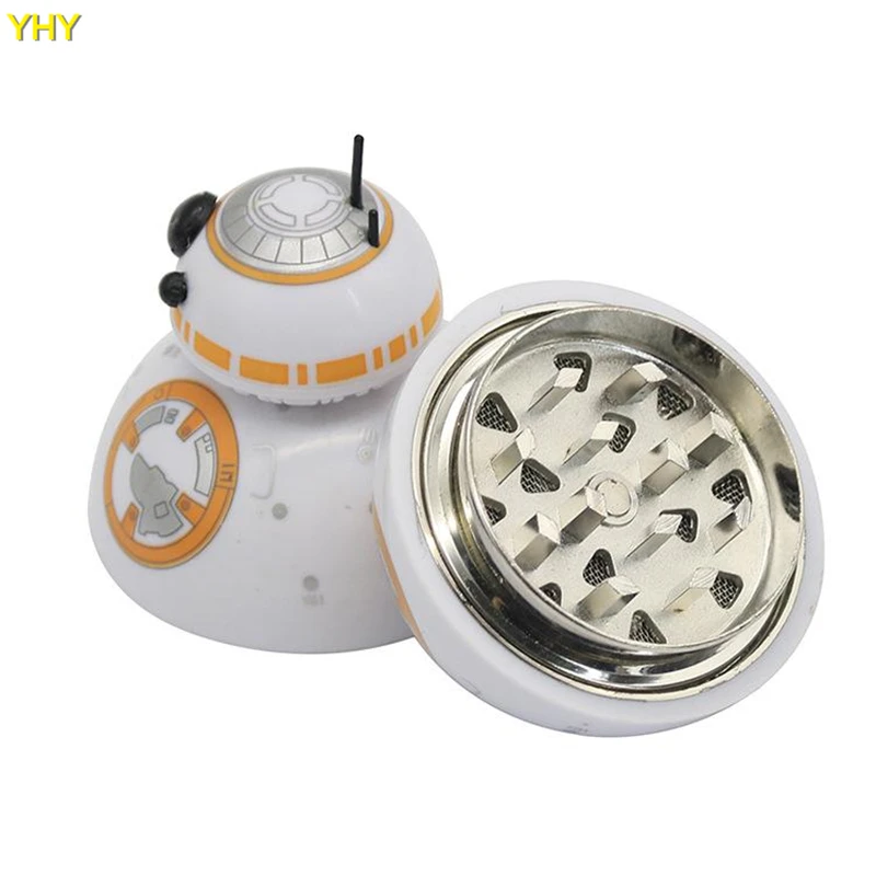 2018 Death Star Robot Herb Grinder 50mm 3 Parts Ball Shaped Metal 3PC Tobacco Crusher For Smoking Accessories | Дом и сад