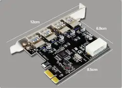 Компьютерная шина PCI-E до 3,0 USB переходная карта встроенная настольная карта расширения 4-х Портовое высокоскоростное 3.0USB