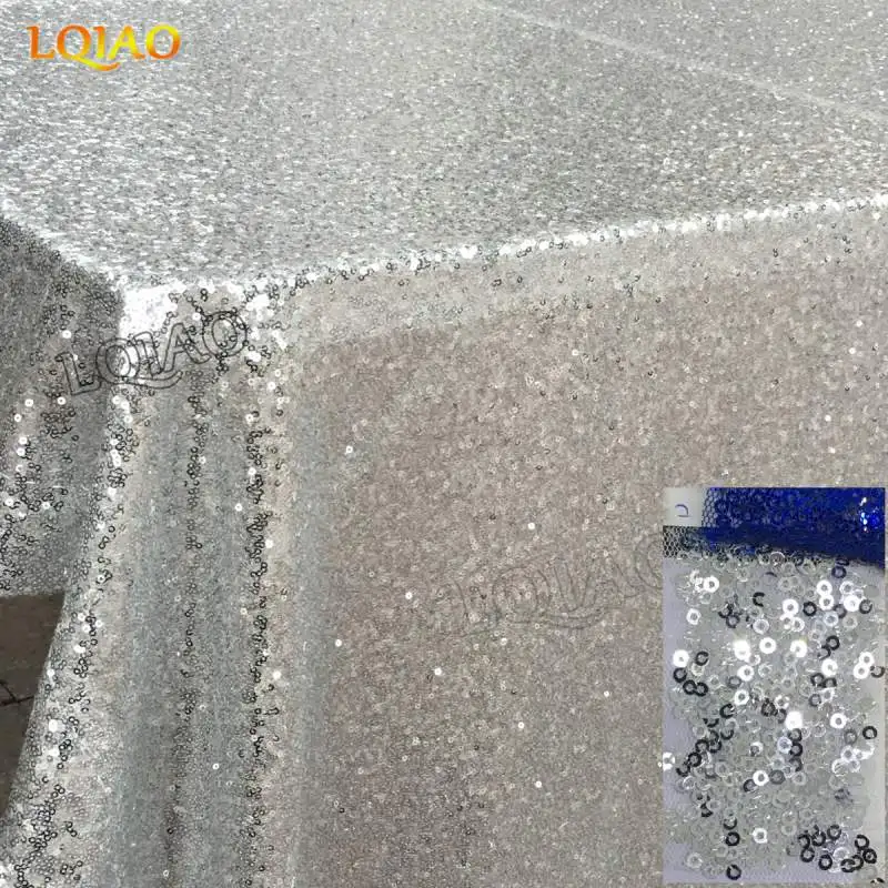 Silver Прямоугольная скатерть с блестками 120x200 см красный/Шампань/розовое золото Блестящий Свадебный с блестками скатерть самая популярная в году - Цвет: Silver