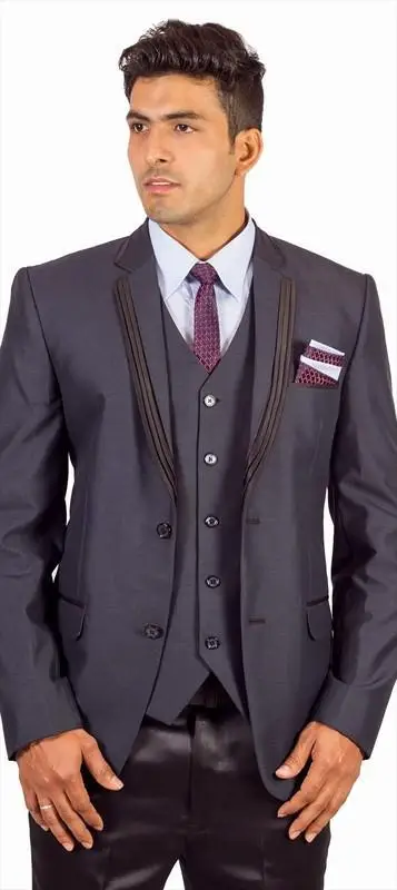 Индивидуальный заказ бальные платья дворца Slim Fit мужской костюм повседневное Деловое платье костюм жениха две кнопки(куртка+ брюки+ жилет+ галстук