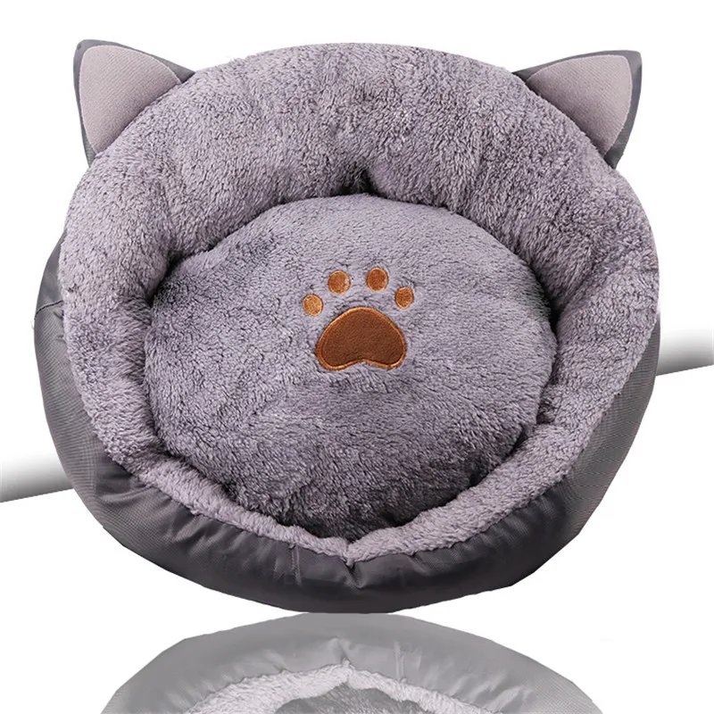 

50*50cm 2019 new fashion Dog Supplies Pet Dog Bed Orthopedic Round Pet Bed for Dogs Cats Pet Products blue grey AprT3