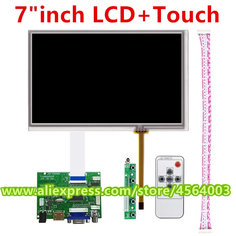 7 inch AT070TN83 V.1 LCD display + touch screen HDMI monitor driver board Audio Controller VGA 2AV for Raspberry Pi | Компьютеры и