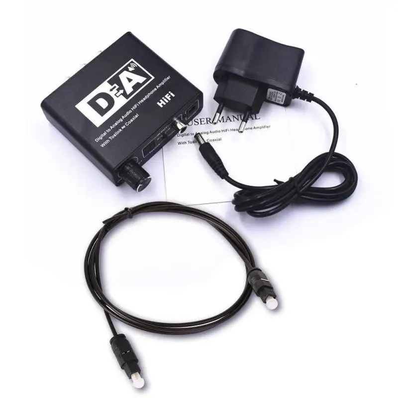

192kHz DAC Converter Digital to Analog Converter Volume Control Digital Optical Coaxial Toslink to Analog Stereo L/R RCA Adapter