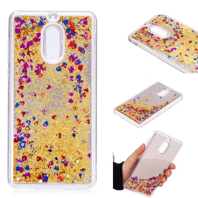 Luxury case For Nokia 6 8 3 Hard Liquid Quicksand Bling Glitter Transparent Protective back cover for nokia phone shell |