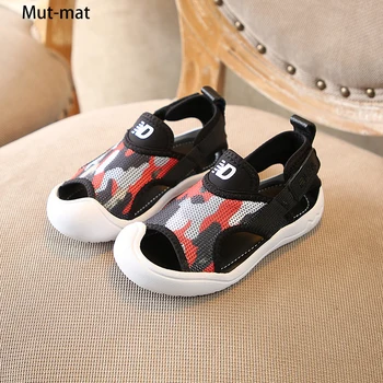 

2019 summer children's shoes camouflage barefoot sandals men's mesh breathable casual girls sandals