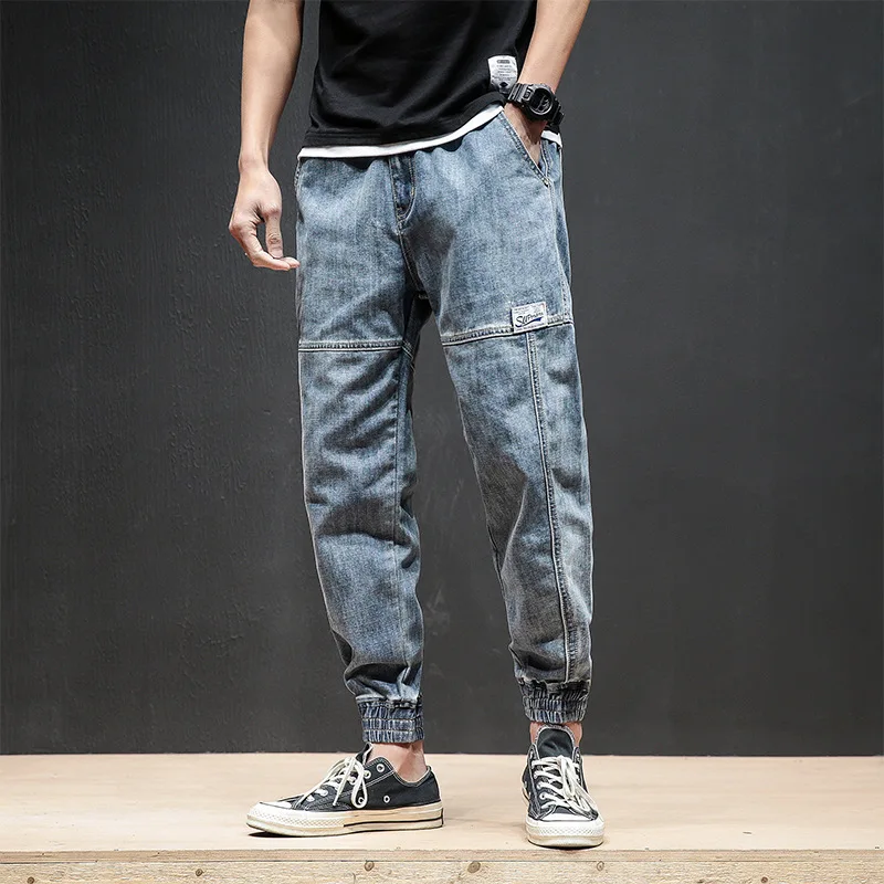 Mens Casual Harem Jeans Summer Fashion 2018 New Ankle length mid waist ...