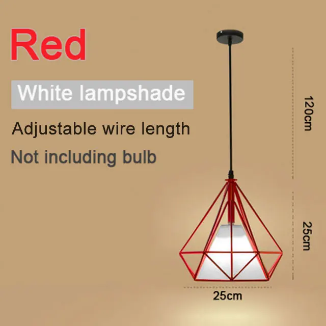 Подвесной светильник для кухни, цветной железный подвесной светильник для гостиной, современный декор для детской комнаты, подвесной светильник nordica для дома, лофт, веревочный светильник - Цвет корпуса: Red