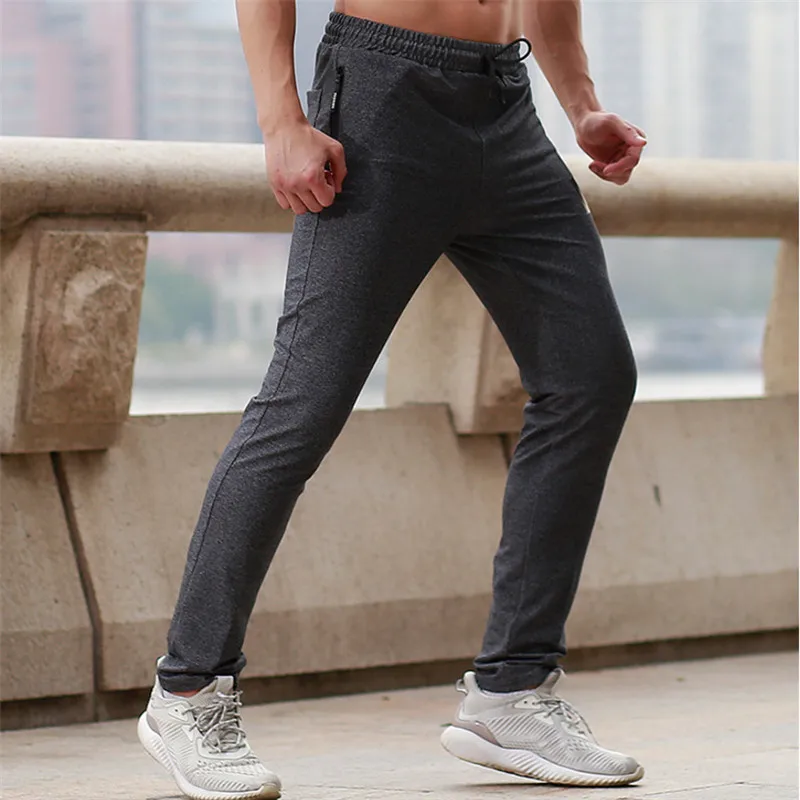 summer New Muscle Mens Fitness Long Pants Bodybuilding Casual Slim Fit