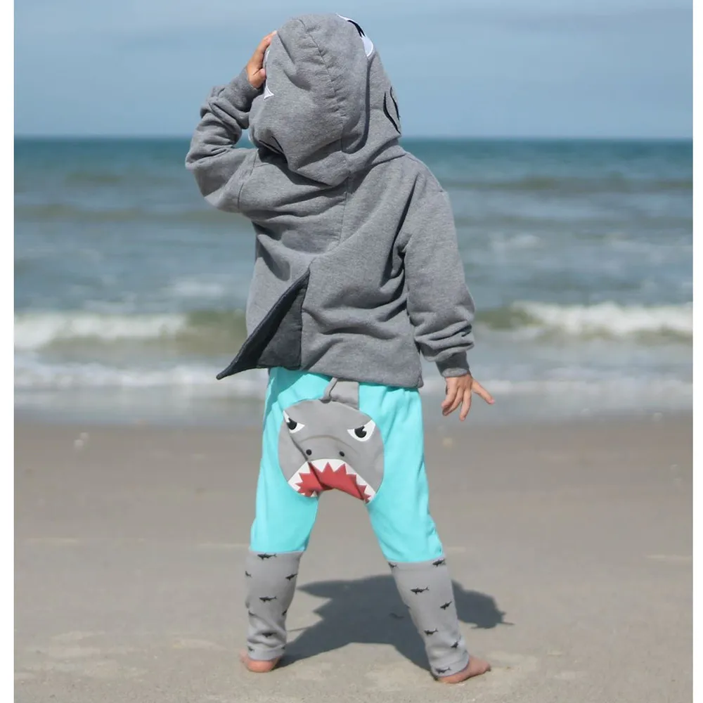 Toddler Kid Baby Girl Boy 3D Cartoon Shark Pants Leggings Trousers