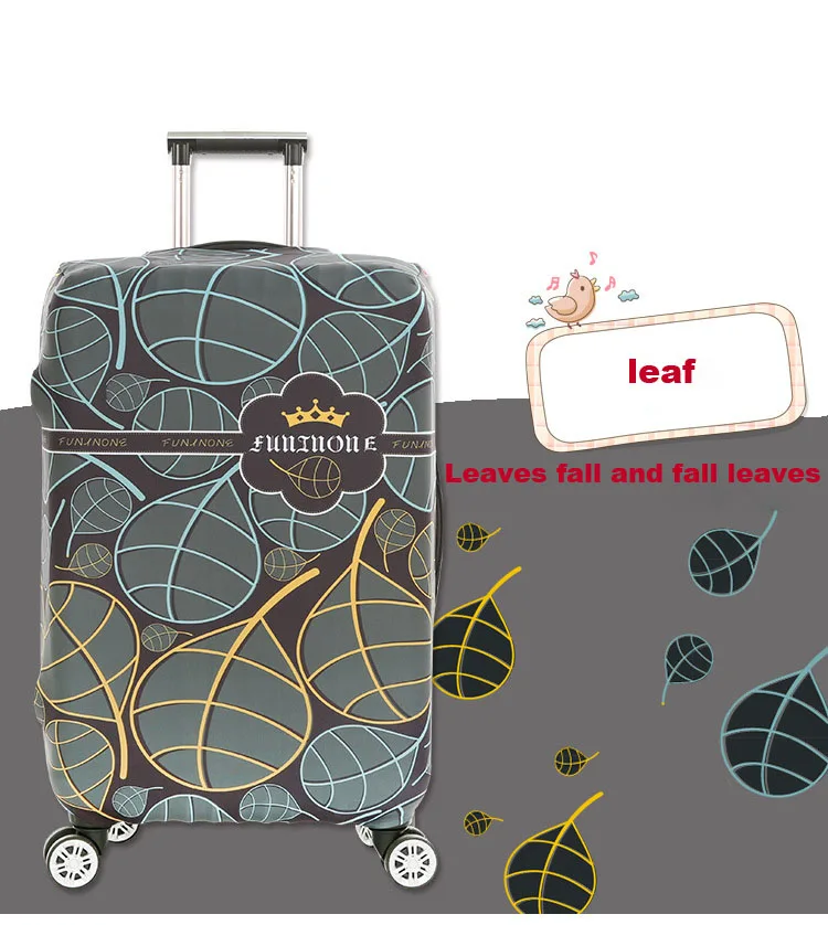 TRIPNUO листья утолщенный эластичный багажный чехол на молнии костюм для 18-32 дюймов багажник Чехол Дорожный чемодан защитные чехлы