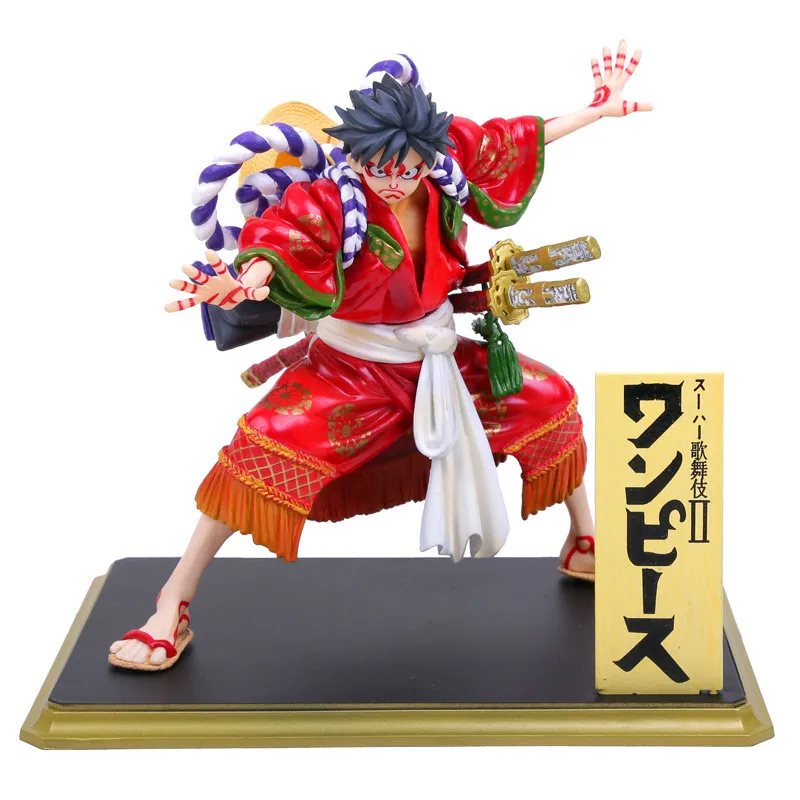 

Anime One Piece POP Monkey D Luffy Kabuki Edition PVC Figure Collectible Model Toy 18cm RETAIL BOX