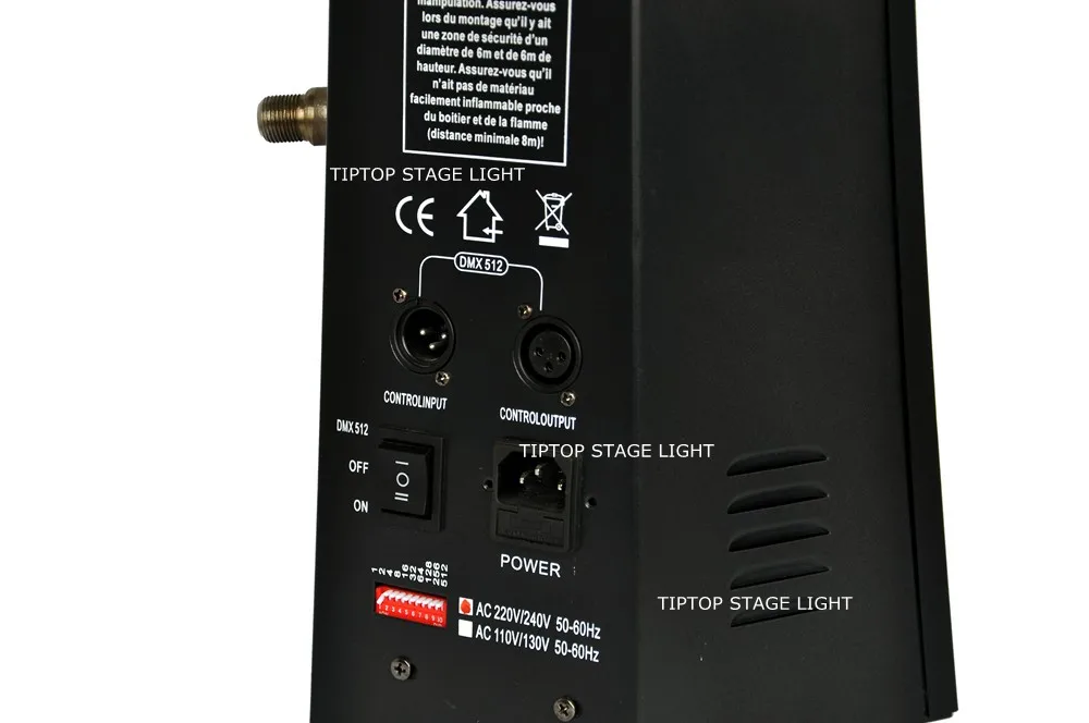 Fonte de Alimentação de Gás Liquefeito de Petróleo Máquina de Fogo Ângulo de Alumínio Efeito de Estágio Tiptop 2 Xlot Dmx 6 Habitação 200 w Gpl Máquina Chama 15 Gás Liquefeito de petróleo Máquina de Fogo