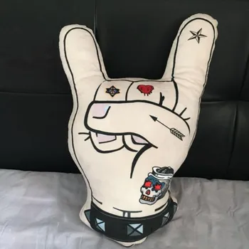

Rock Gestures Section Props Back Cushion Pillow Halloween Office Waist Cushion Sofa Fun Creative Living Room Car Decor M938