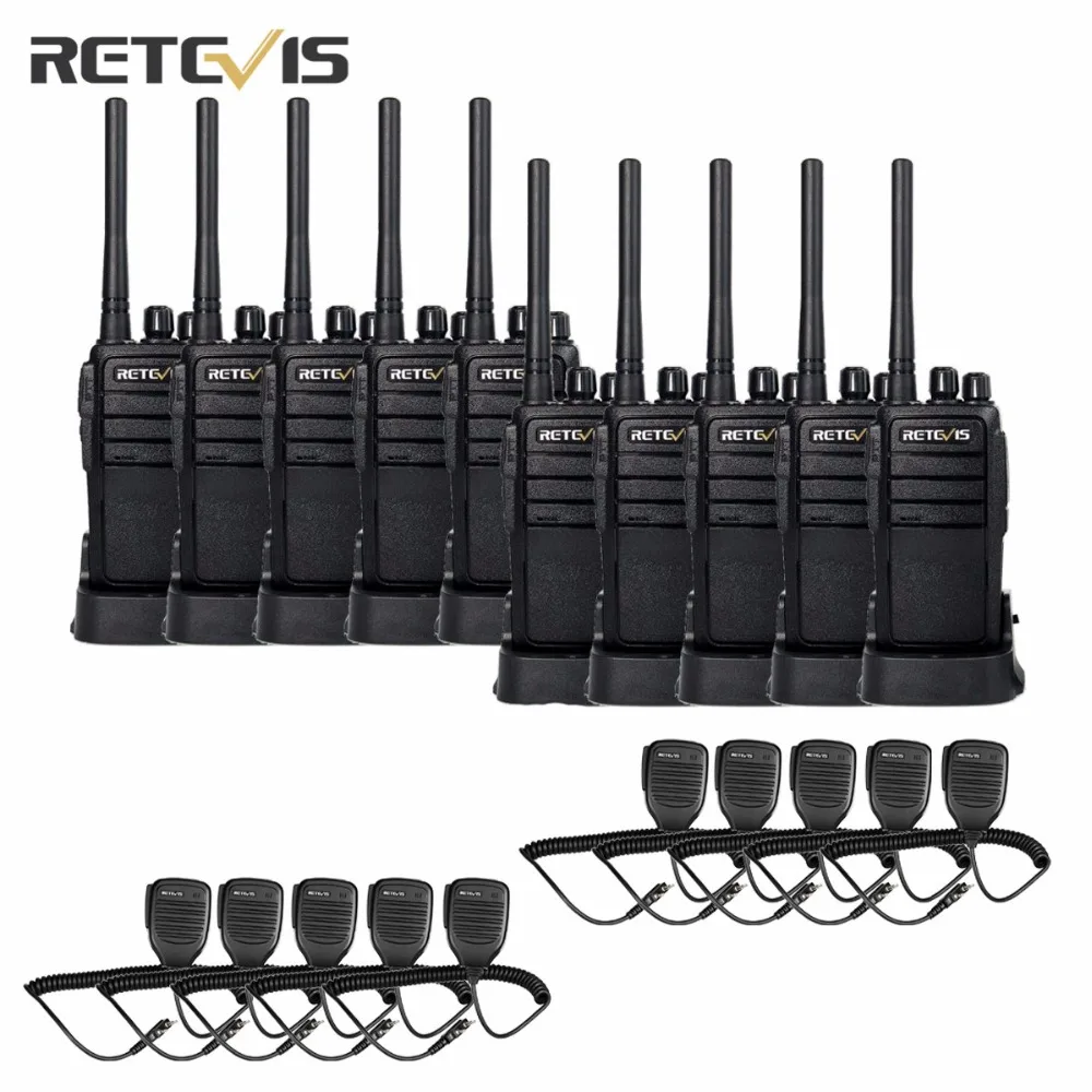 

10X Walkie Talkie Retevis RT21+10X Speaker Mic UHF Portable Radio Scanner CTCSS/DCS Scrambler VOX Mobile Radio Communicator RU