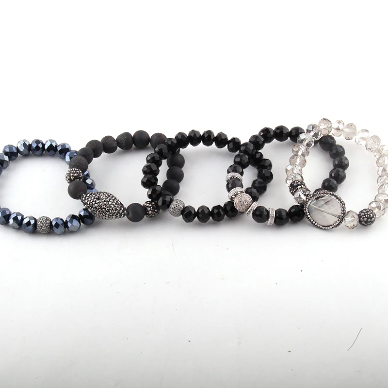 5 шт. женский браслет на руку из натурального камня и стекла|handmade jewelry|bead bracelet