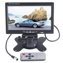Универсальный 7 «7-дюймовый HD TFT LCD Автомобильный Монитор Камеры Цвет 2 av-входа Автомобильное Зеркало Заднего Вида Обратный Резервного Копирования для Парковки ВИДЕОМАГНИТОФОН Dvd-плеер