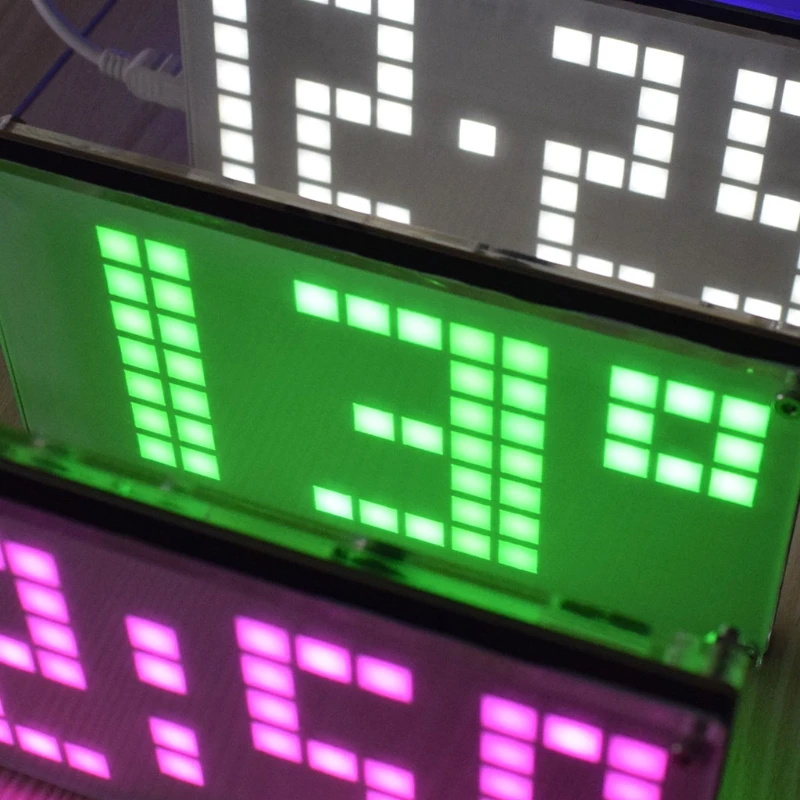 DIY настольные часы большого размера решетки сенсорные часы яркость регулируемые электронные часы комплект