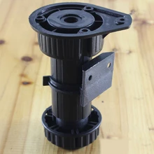 Упаковка из 4 шт.) Регулируемая мебель ножки стойки черный пластиковый шкаф стол диван кровать ноги H = 100 мм