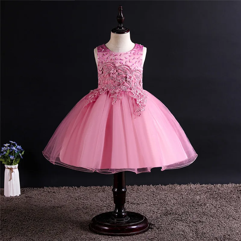 

Flower Girl Dress for Girl Lace Pageant Princess Dress for Wedding Party Tutu Formal Kids Dresses for Toddler Children Clothing