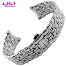 Из нержавеющей стали watchband адаптер L4 цепи нержавеющая сталь великолепный металл часы сеть 20 мм мужчина бабочка