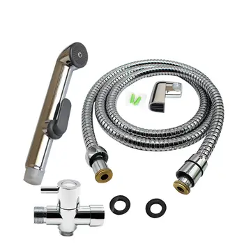 

Luxury Bidet Toilet Shattaf Douche Kit Sprayer Wall Bracket set 7/8"t-adapter